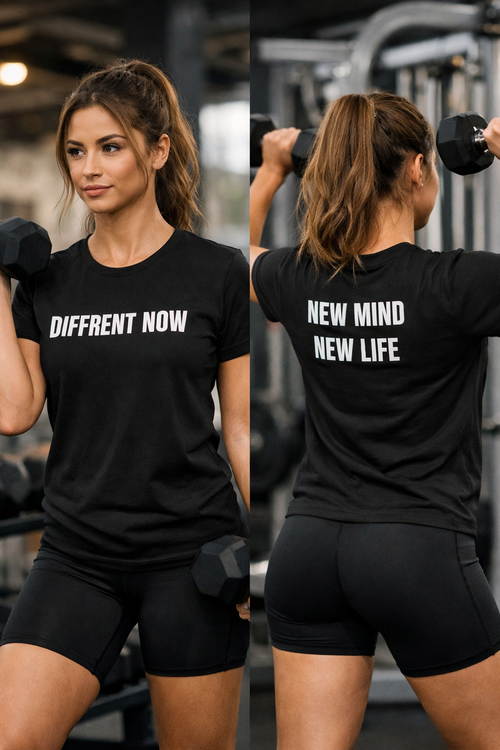 Different Now T-Shirt | New Mind New Life text tee