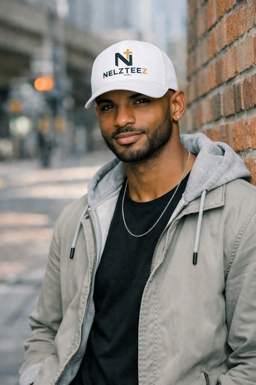 Nelzteez Logo Baseball Cap | Minimal Monogram N with Cross